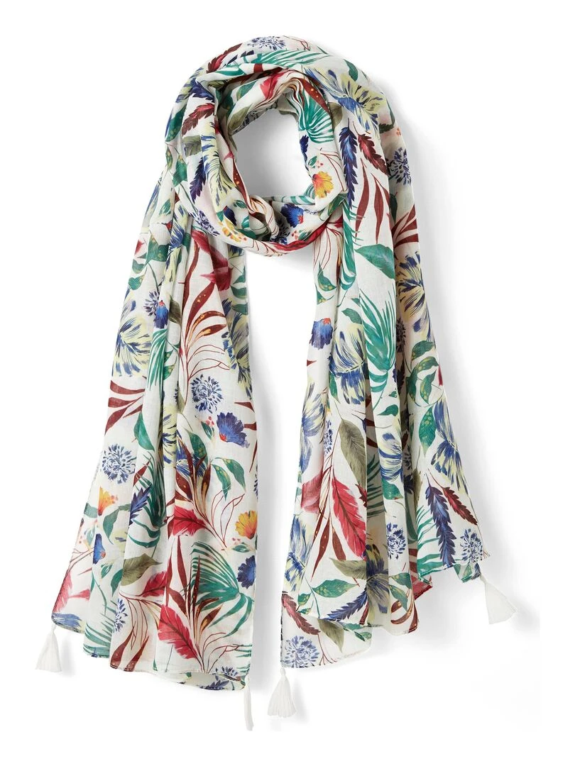 Foulard imprimé tropical Damart Multicolore