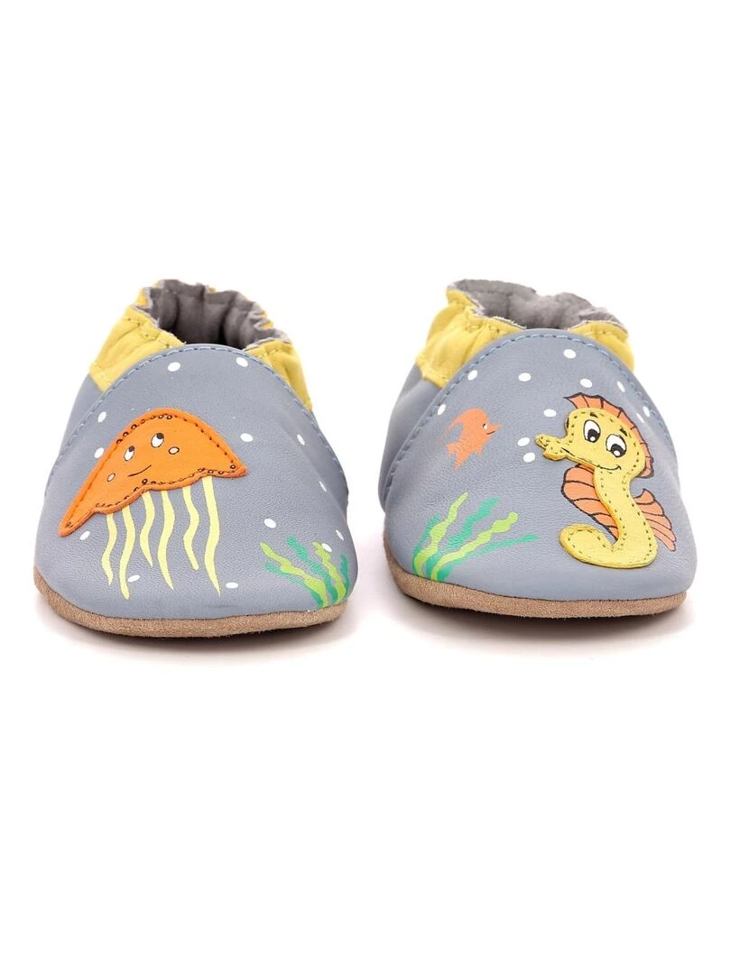 Chaussons Cuir Seabed   Bleu
