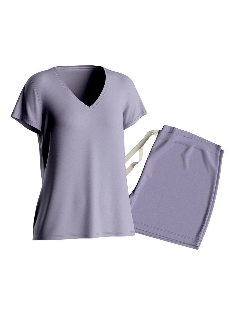 Ensemble pyjama à manches courtes Benita Violet