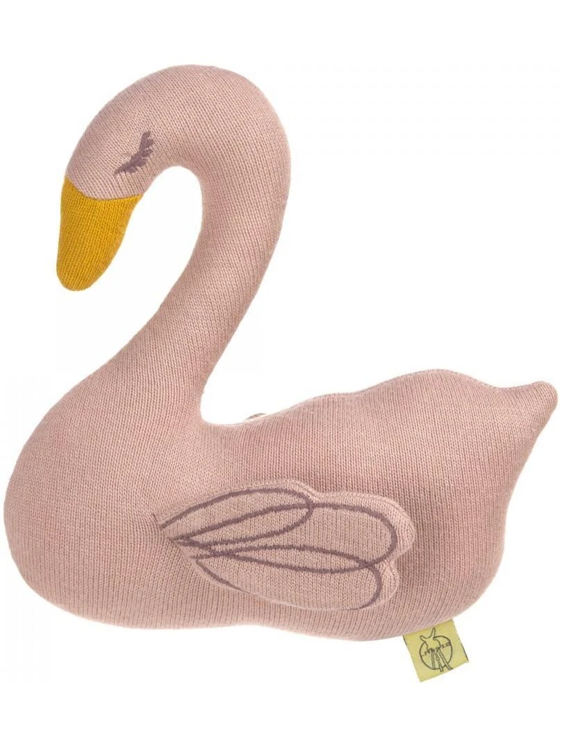 Hochet tricoté Little Water Cygne avec grelot / papier bruissant N/A
