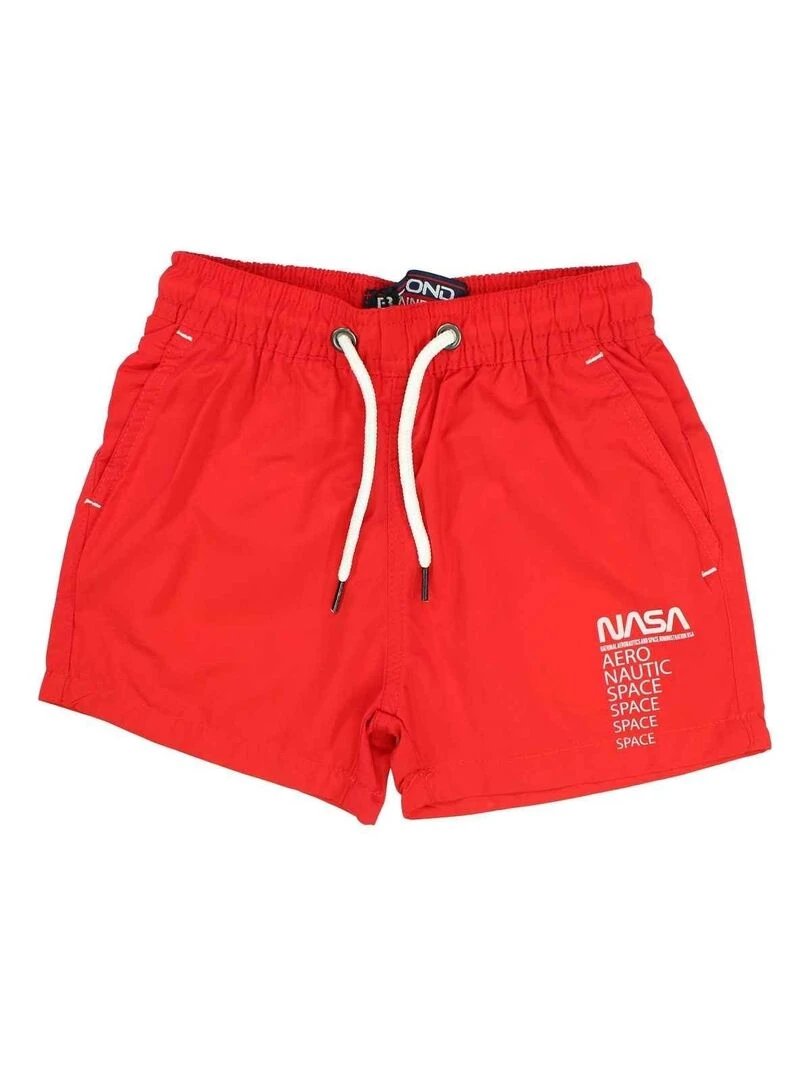 Nasa Short De Bain garçon imprimé logo Rouge