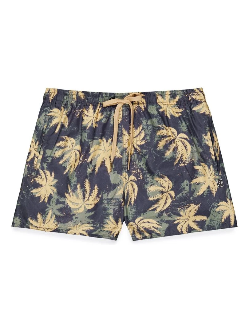 Boardshort court polyester recyclé homme Freegun Vert