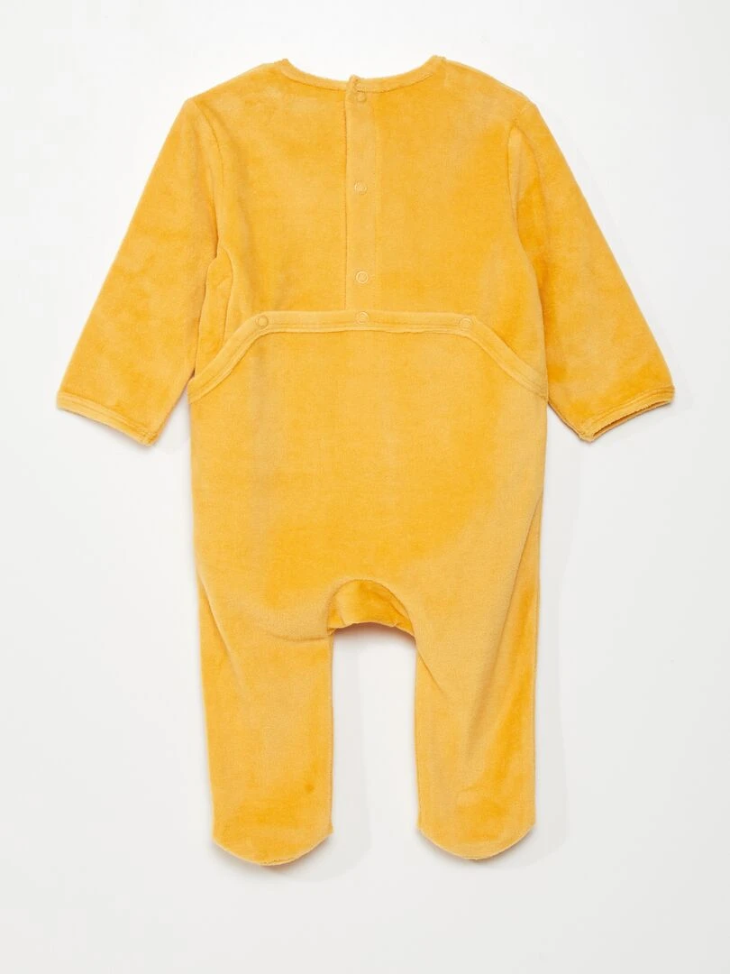 Pyjama dors bien en velours   Jaune