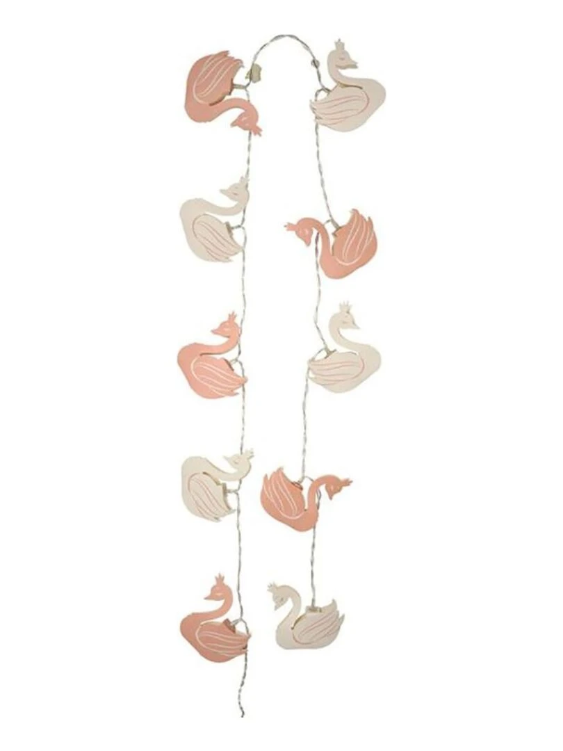 Guirlande LED cygne rose Rose