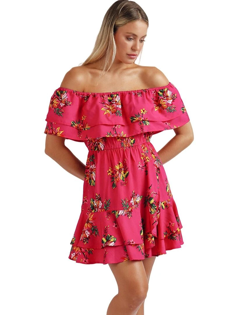 Robe de plage Spring Festival Rose fushia
