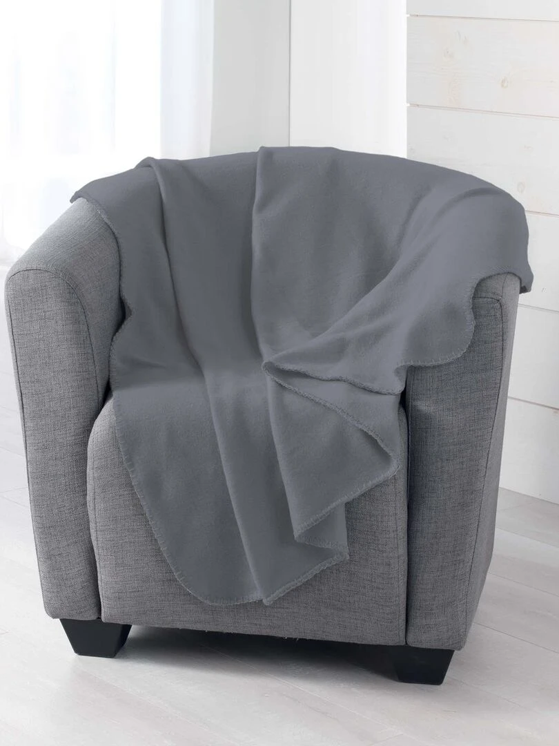 Plaid Polaire Collection Miloux gris anthracite