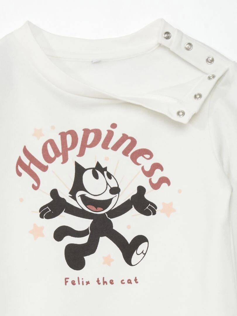 Sweat 'Felix the cat' So Easy Blanc