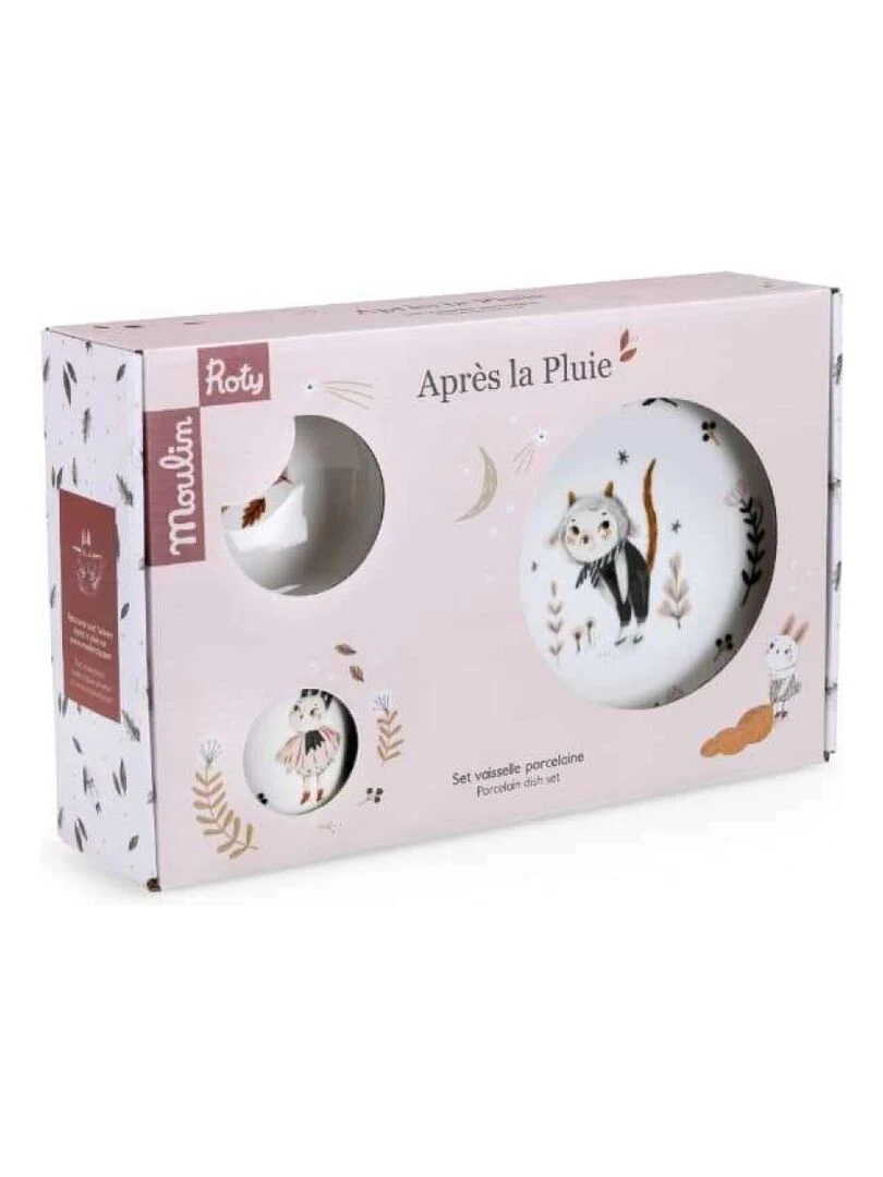 Set vaisselle porcelaine Après la pluie Blanc