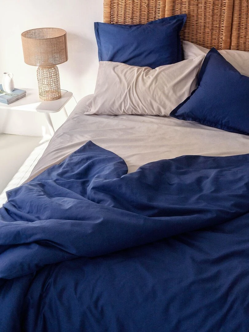 Housse de couette Basic "Happyfriday" Bleu marine
