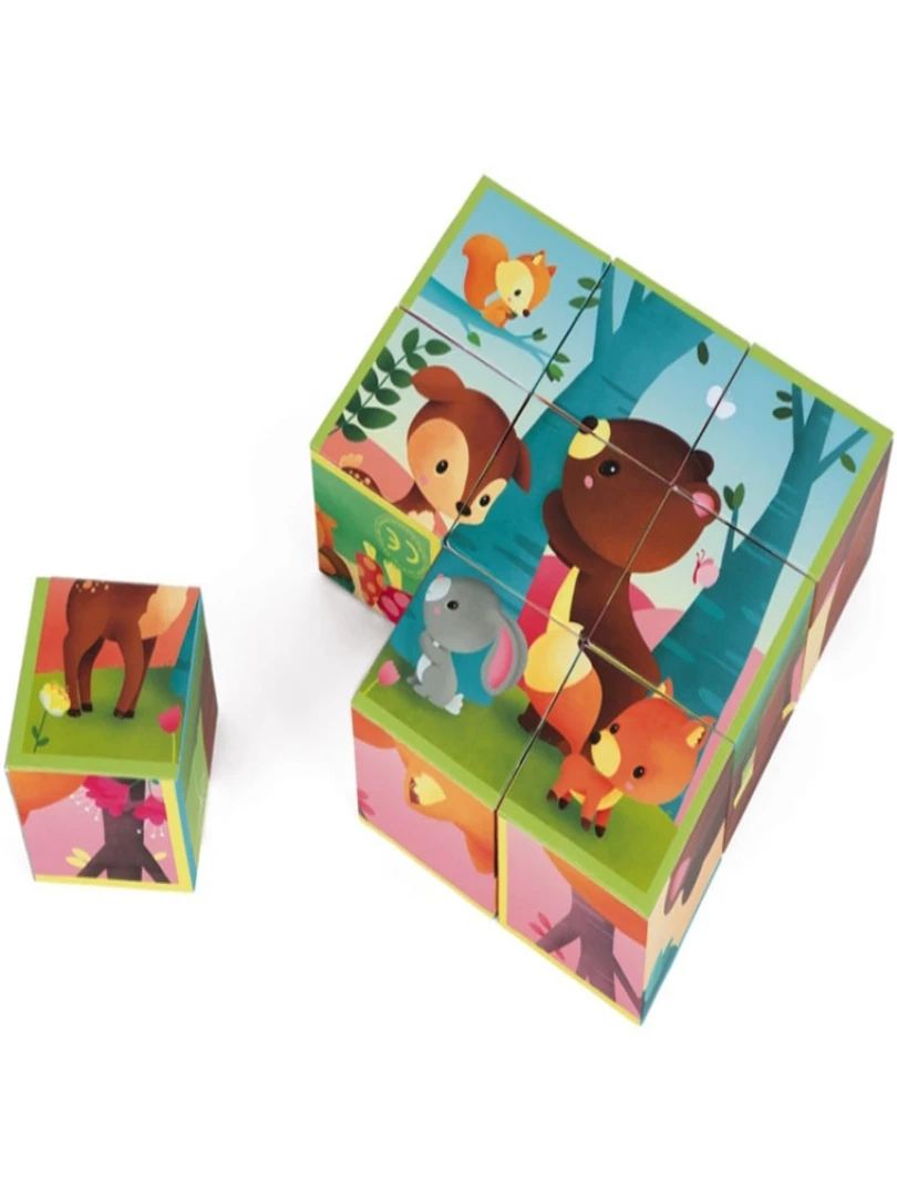 Puzzle cube Kubkid Forêt (9 cubes)   N/A