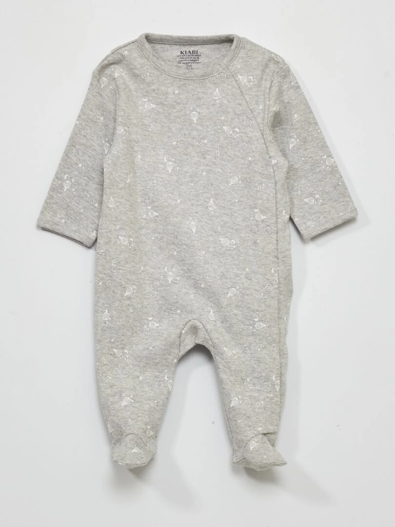 Pyjama dors bien avec imprimé Gris