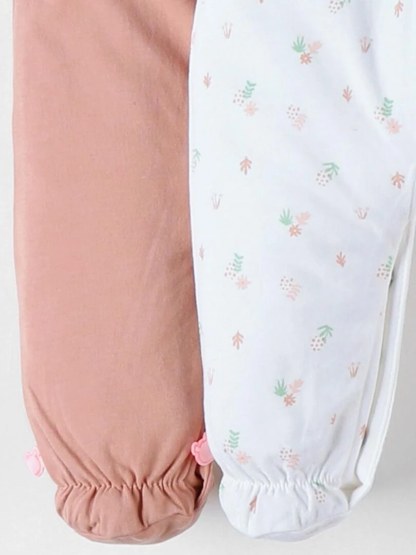 Set de 2 pyjamas 1 pièce  terracotta/écru   Noukie's   Rose