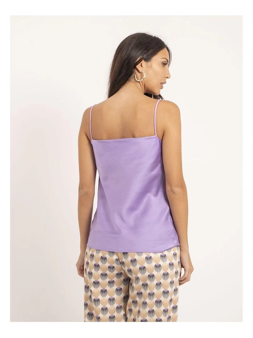 Caraco satin col bénitier FLAMELL Violet