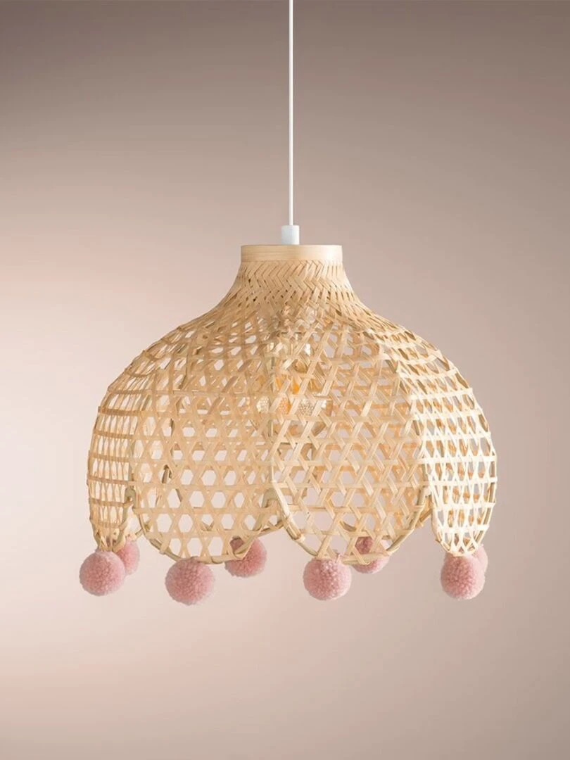 Suspension bambou campagne D28   Beige