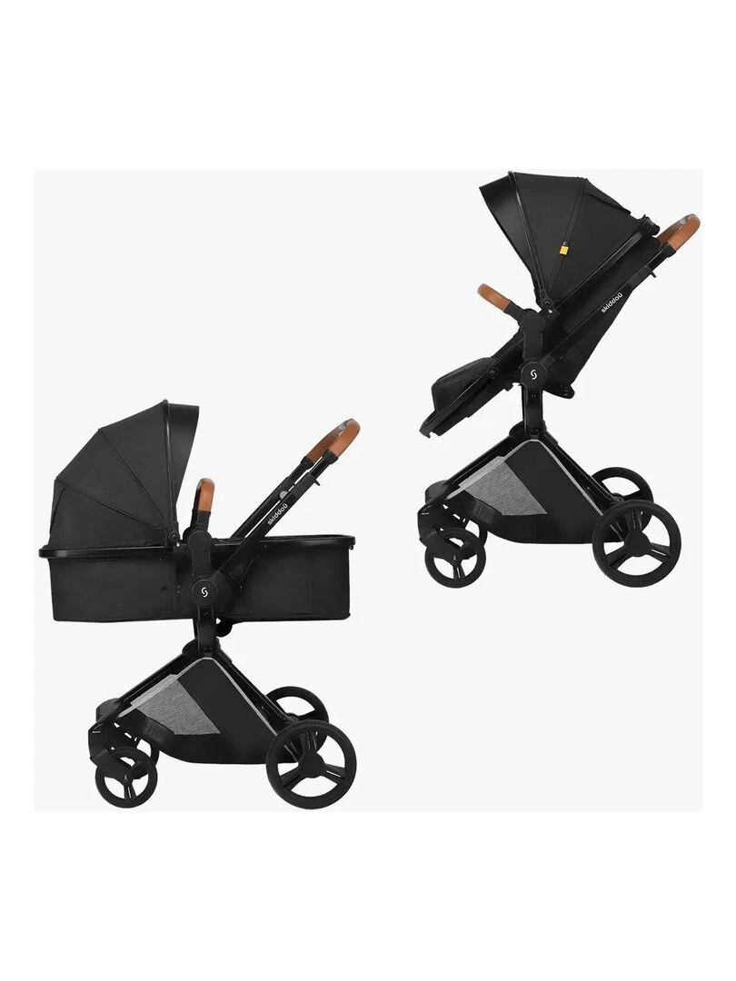 Poussette 2 en 1"Nasjö" noir Noir