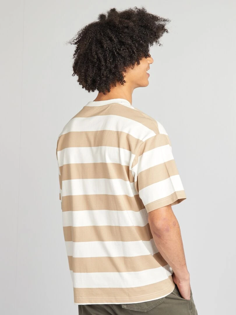 T shirt à rayures   Blanc
