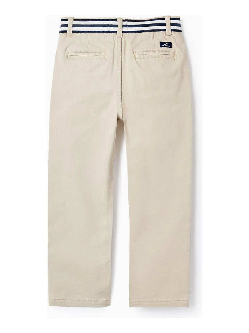 Pantalon en sergé de coton pour garçon 'Slim Fit' ATLANTIC COMPANY Beige clair