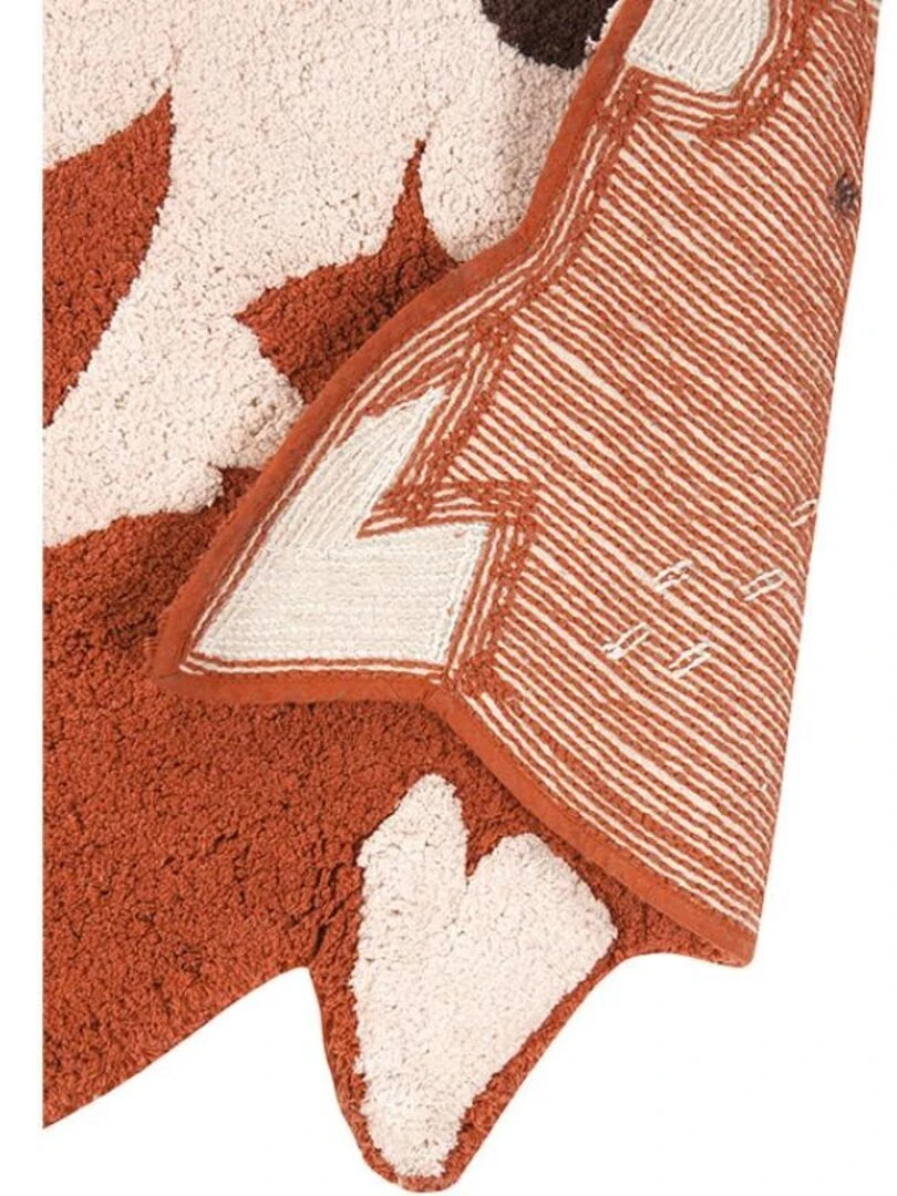 Tapis lavable loup Little Wolf (70 x 110 cm)   Orange