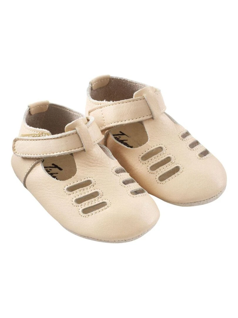 Chaussures bébé cuir souple Tibilly beige Beige