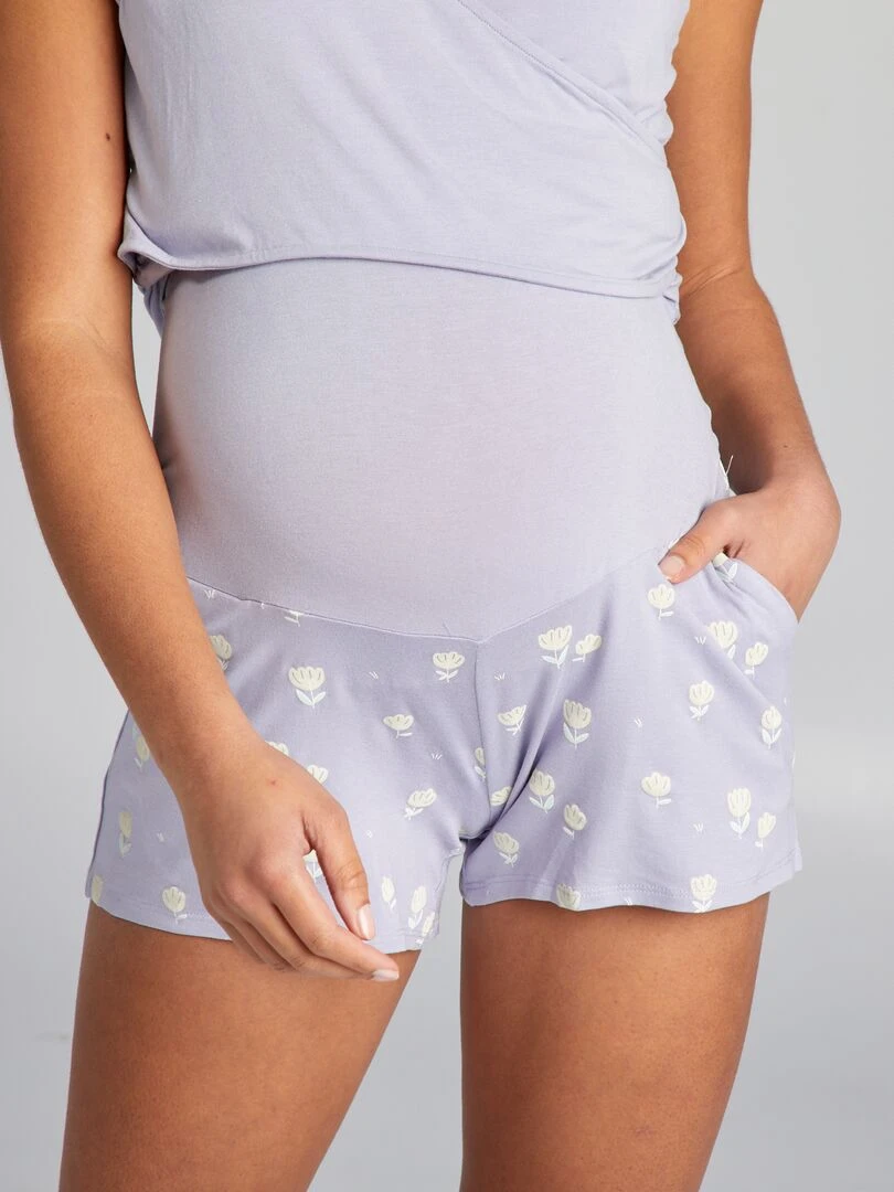Ensemble pyjama d'allaitement   2 pièces   Violet