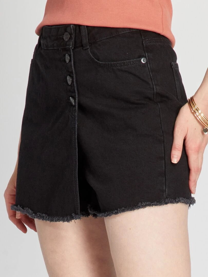 Jupe short en jean Noir