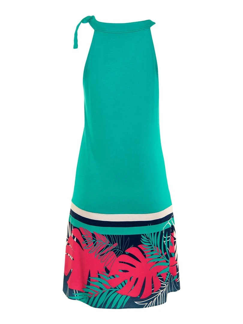 Robe estivale sans manches Tahiti   Vert