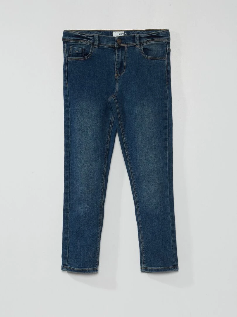 Jean slim à taille ajustable Brut