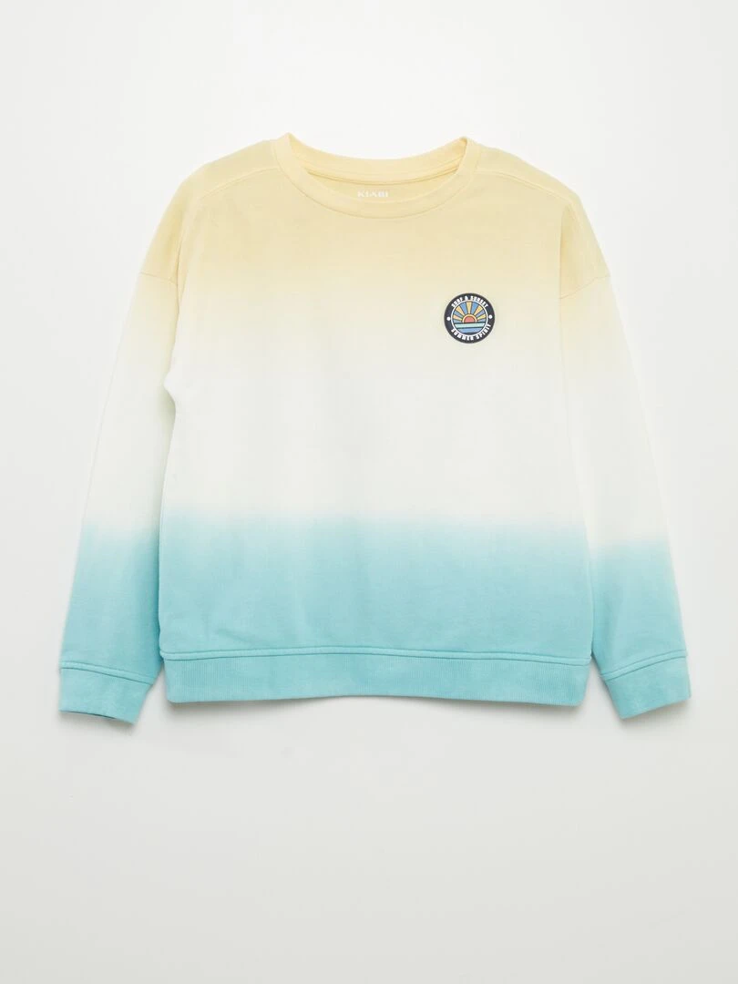 Sweat french terry tie and dye Jaune