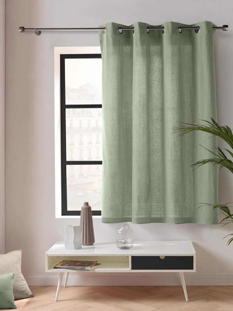 Rideau d'ameublement en poly/coton recyclé   Vert olive