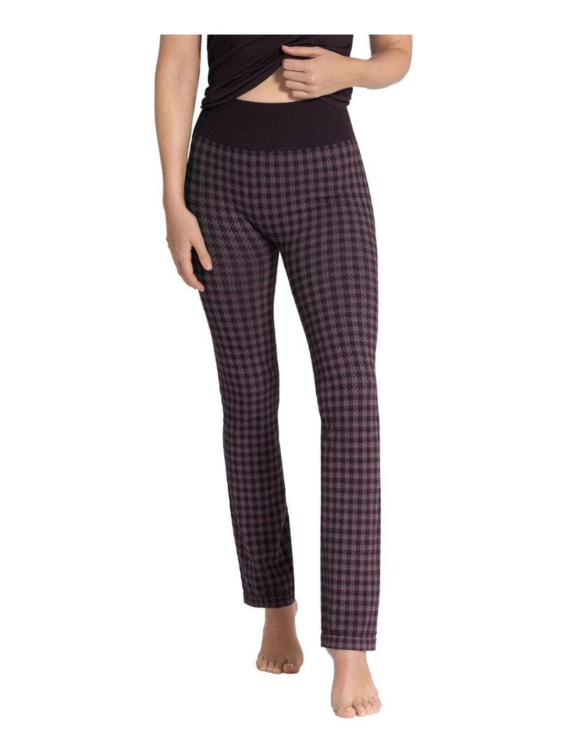 Legging long imprimé pied de poule Athleisure Violet