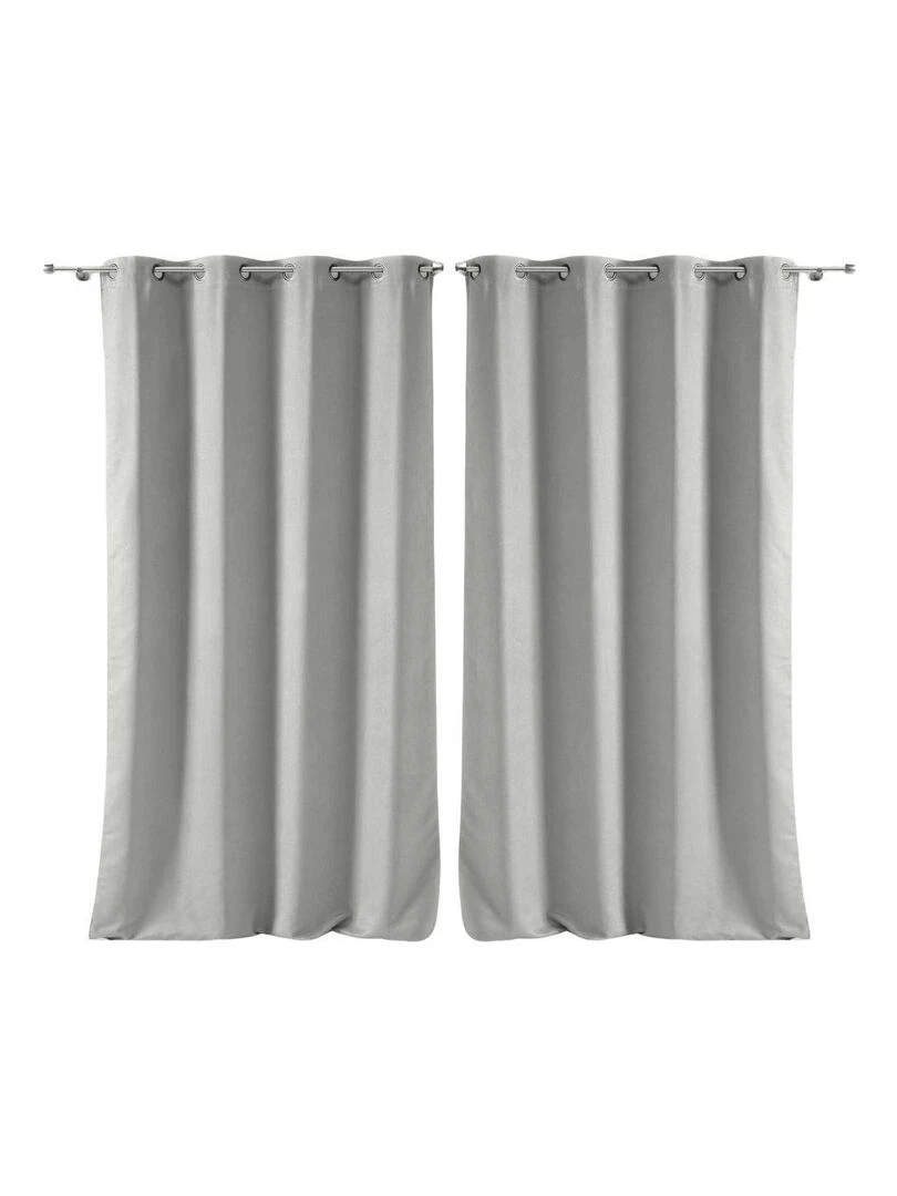 Lot de 2 rideaux Sultane Gris