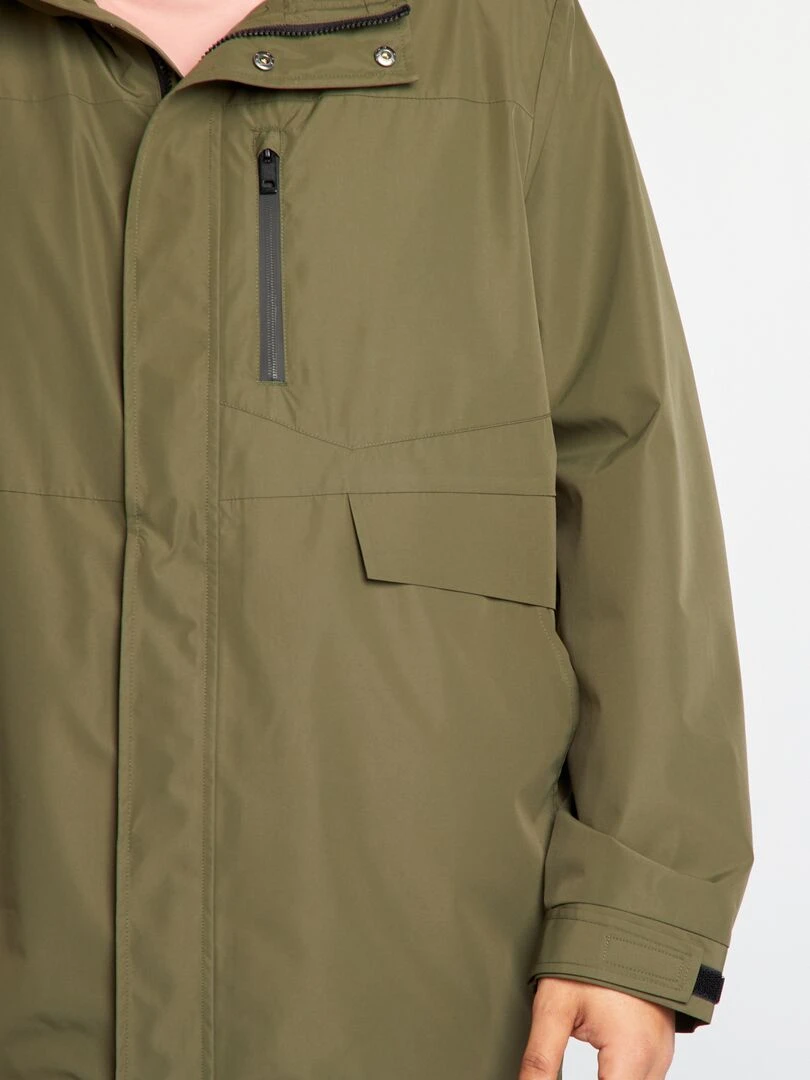Parka courte à capuche   Kaki