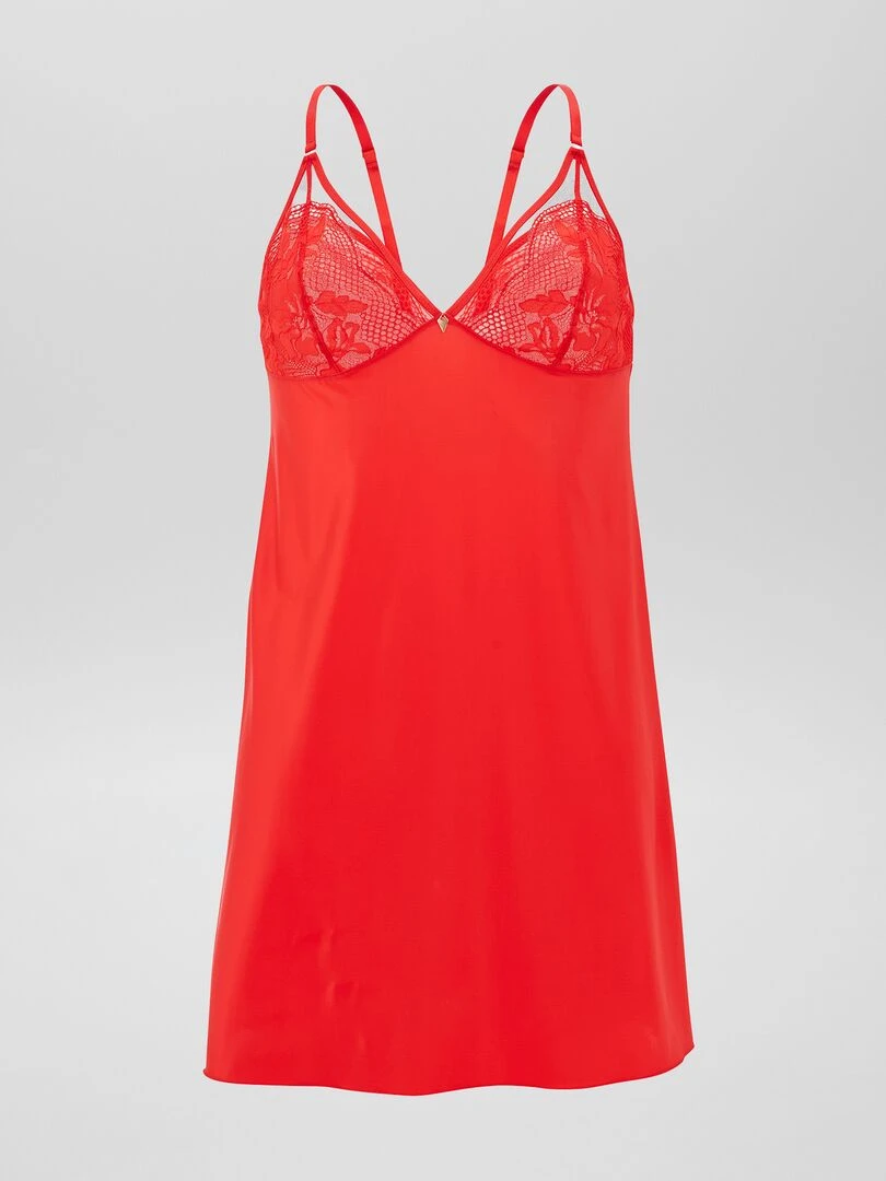 Nuisette satinée 'Sans complexe'   Rouge
