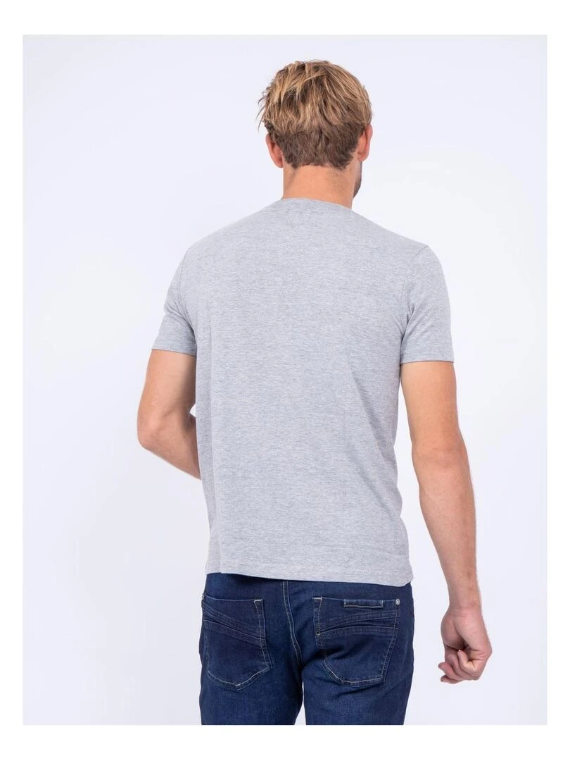 T shirt col rond pur coton JALTAZAR Gris chiné