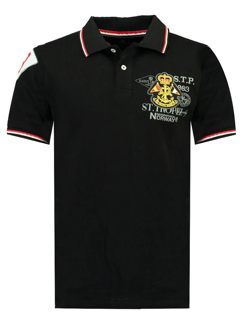 Polos 'Geographical Norway' 'Kollobriere Ss Men' Noir