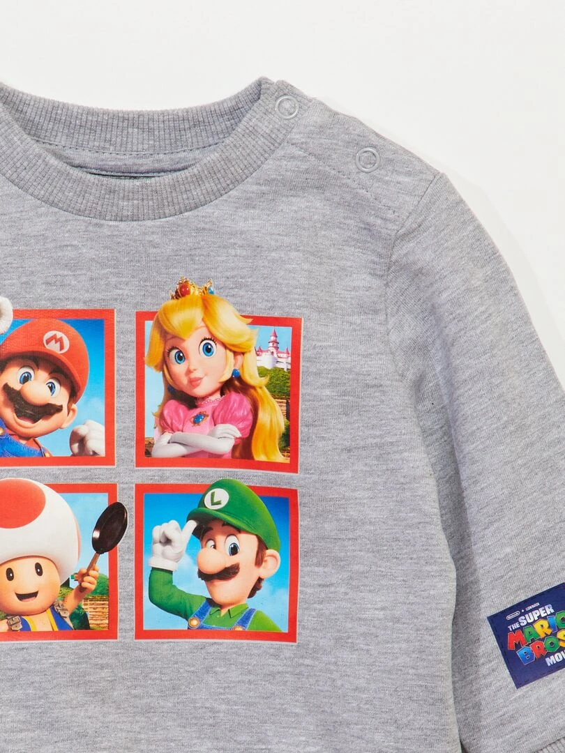Sweat 'The Super Mario Bros' 'The Movie' Gris