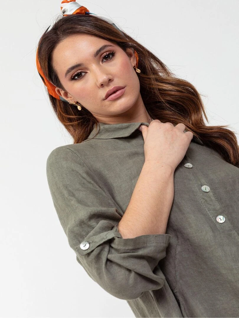 Robe chemise IRIS Gérard Pasquier Kaki