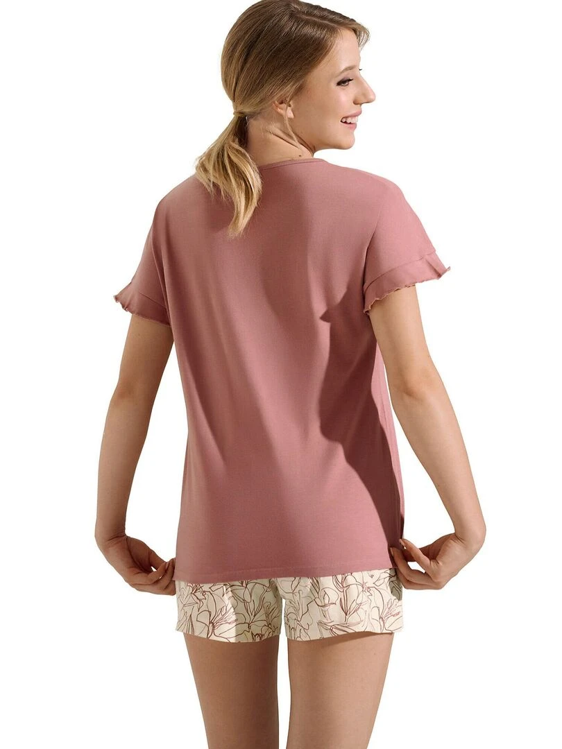 Pyjama short t shirt manches courtes Nina Rose