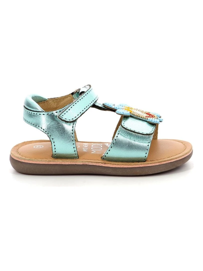 Sandales Cuir Cloonimals Bleu