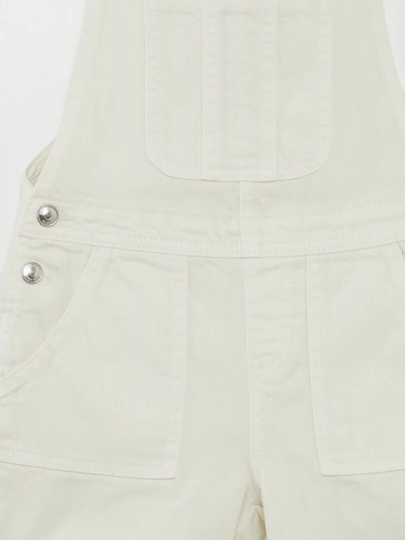 Salopette en jean   Blanc