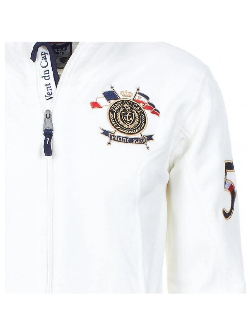 Blouson polaire garçon ECAUBIN   VENT DU CAP   Blanc