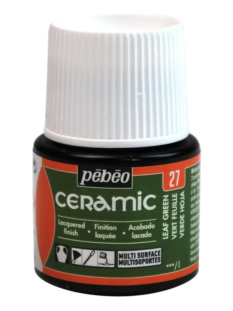 Peinture céramique et multi surfaces Vert feuille 45 ml N/A