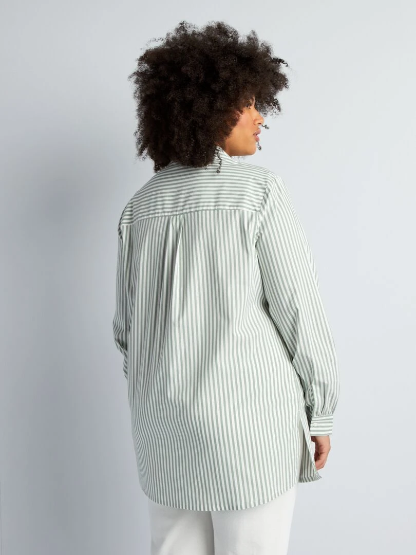 Chemisier en popeline   VERT