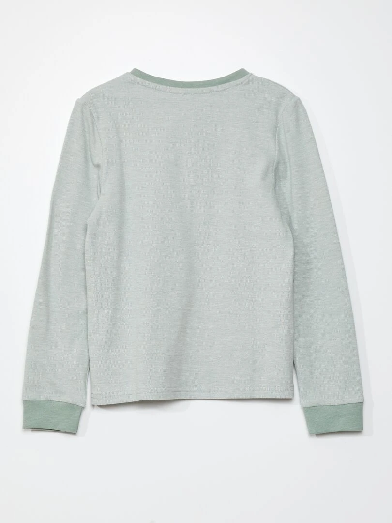 T shirt en piqué de coton   Vert