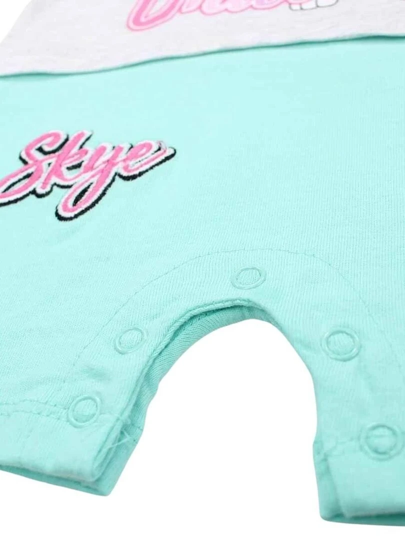 La Pat' Patrouille   Combishort bébé fille imprimé La Pat' Patrouille en coton   Bleu