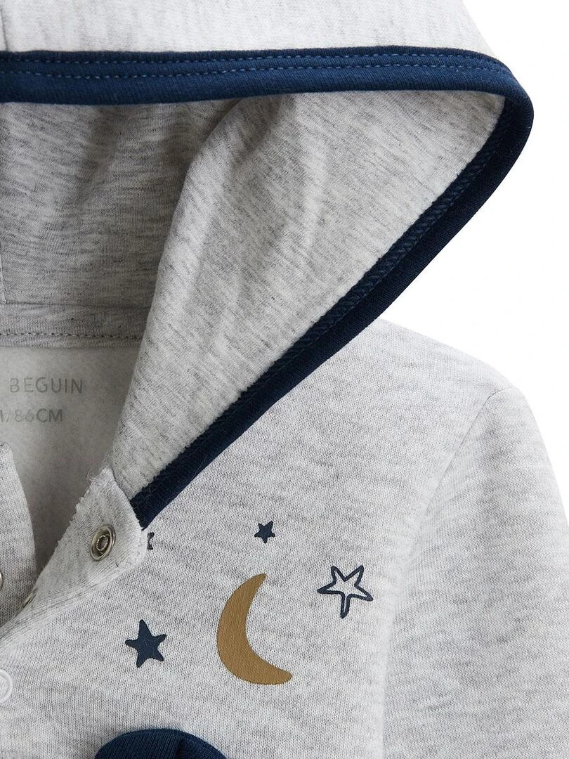 Ensemble bébé en molleton sweat à capuche et pantalon Tropic Moon   Bleu