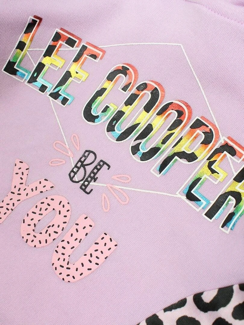 Lee Cooper   Robe Pull fille imprimé Lee Cooper   Mauve