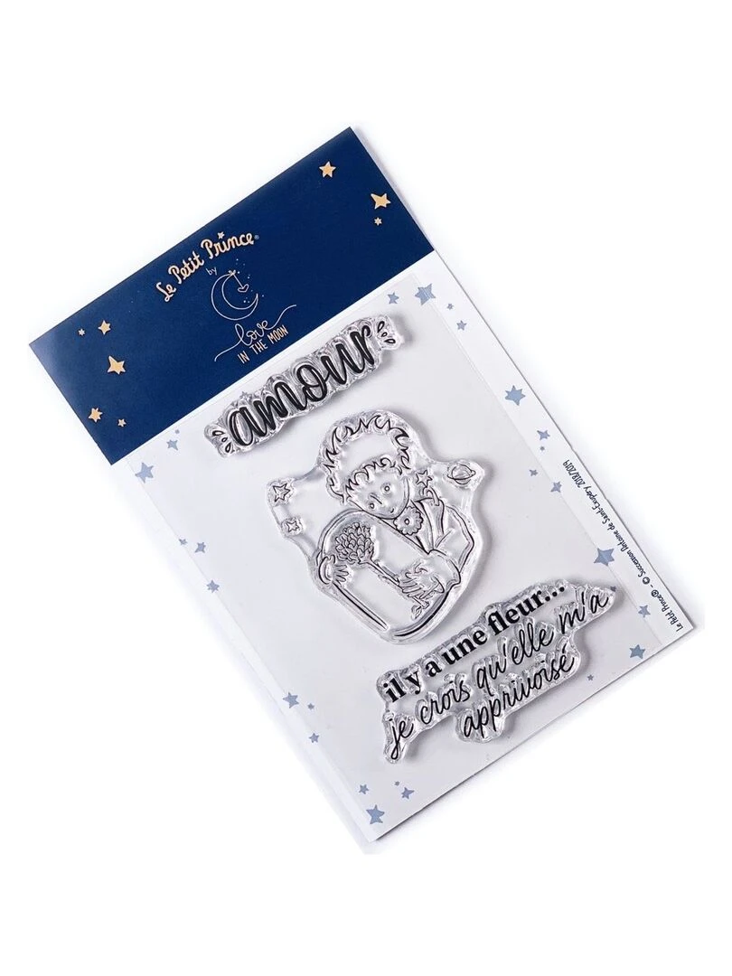 3 Tampons transparents Le Petit Prince et la Fleur N/A