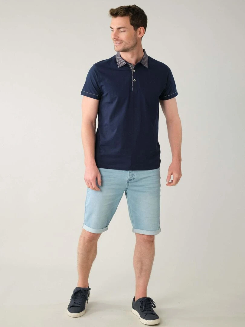 Polo à manches courtes pour homme 'Deeluxe'   Bleu marine