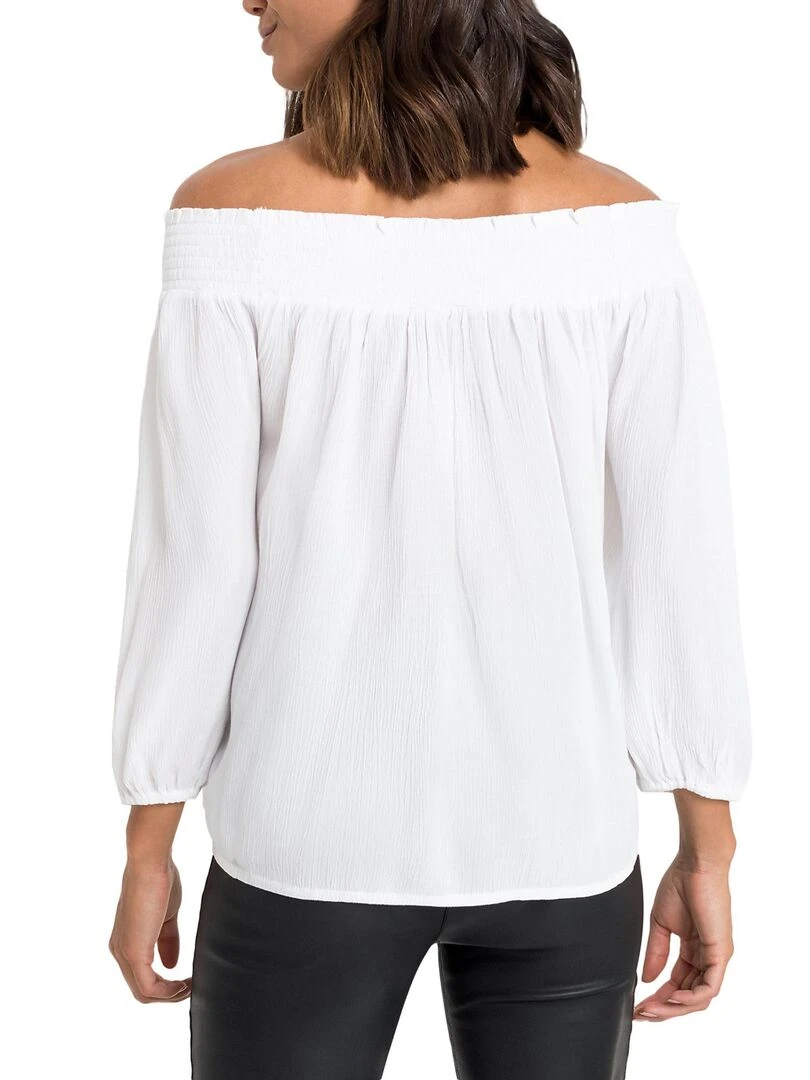 Top épaules nues Summer Kapsel Blanc